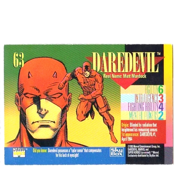 Daredevil Trading Card🦸 Marvel Universe 🔥 - Picture 2 of 2